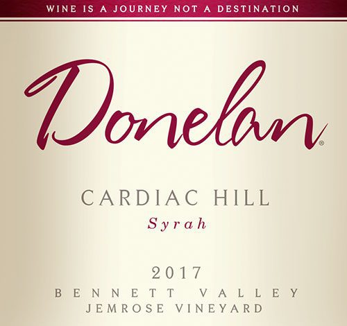 Donelan: Cardiac Hill 2017 wine label